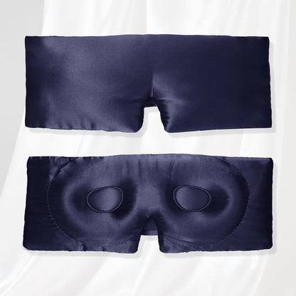 VOCOSTE 3D Pure Silk Sleep Mask with Travel Pouch, Black