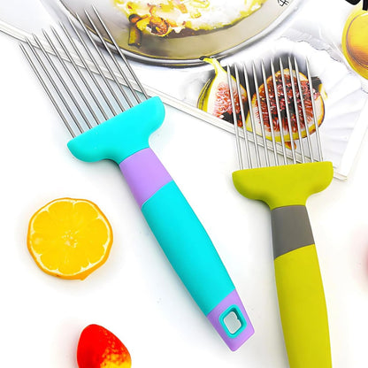 Onion Slicer Thin-Egg Chopperonion Onion Holder For Slicing,Avocado Slicer Tool Blooming Onion Cutter Kit,Tomato Slicers For Home Use Cool Kitchen Gadgets 2024 (Black(No handle))
