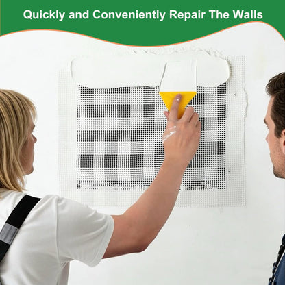 Palmhill 17 Pack Dry Wall Patch Walls,2/4/6/8 Drywall Patch Repair Kit | Self-Adhesive Wall Hole Repair Patch Kit With Fiber Mesh, Putty Knives And Sandpaper For Plasterboard, Ceiling, Wall Damage