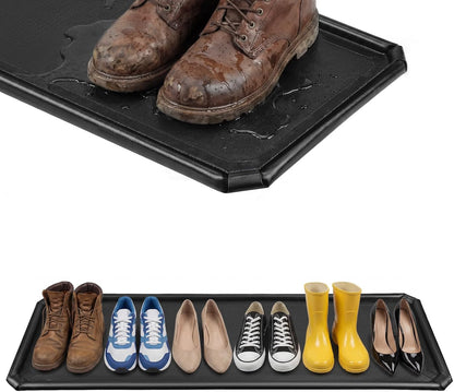 Shoe Mat, Large Boot Mat for Entryway Indoor- 59" × 17.7" | 1.2 in Raised Edges Tray, 600D PVC, Waterproof, Foldable, Non Slip, Wet Shoes, Mud, Snow, Multiple Uses