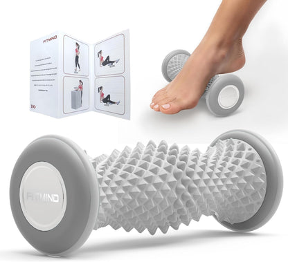 Foot Roller Massager for Plantar Fasciitis Relief, Portable Silent Deep Tissue Massager Tool for Arch and Heel Pain-Grey