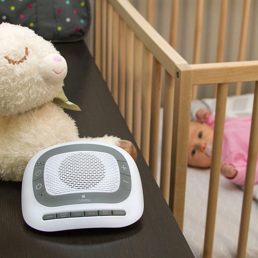 MyBaby SoundSpa White Noise Machine for Babies | 6 Soothing Lullabies for Newborns, Sound Therapy for Travel, Relaxing, Kids, Newborns, Baby Songs, Adjustable Volume, Auto-off Timer, By HoMedics | Sound Therapy for Travel, Relaxing, Kids, Newborns, Baby