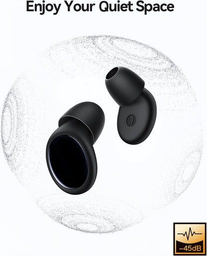 45dB Ear Plugs for Sleeping Noise Cancelling Ear Plugs for Noise Reduction & Snoring, Concerts, Earplugs for Sleep,Sider Sleepers Airplane, Silicone Earplugs Reusable Concert Ear Plug
