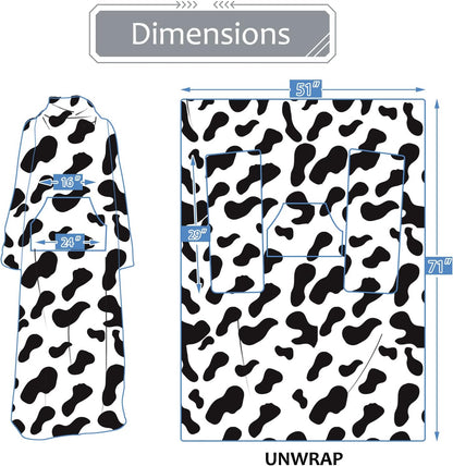 Solaris Wearable Blanket with Sleeves for Adults, Softness Comfort Warmth Fleece Gift for Women Men, Snuggy Body Throw TV Blanket for Home Office Lounge, Gift for Your Lover