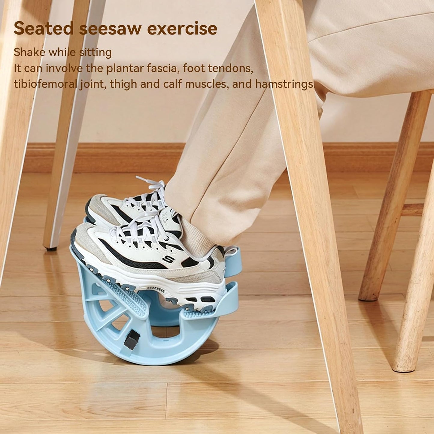 Foot Rocker Calf Stretcher, Multi-Angle Stretching Board with Massage Nubs, for Achilles Ankle Stretch Plantar Fasciitis Relief and Balance Training Exercise Equipment