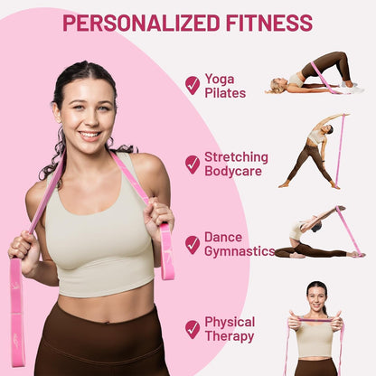 Stretch Strap, Multi-Loop for Physical Therapy,Elastic Yoga Stretching Strap for Dance,Yoga, Pilates & Gymnastics Exercise, Ballet Stretching Band for Flexibility, Leg Stretching