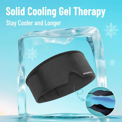 Cooling Eye Mask, Cold Eye Mask for Puffiness, Reusable Ice Eye Masks for Dark Circles And Puffy Eyes, Relieve Your Migraines and Headaches with Gel Eye Masks Therapy, Long-Lasting Comfort, Light Blue