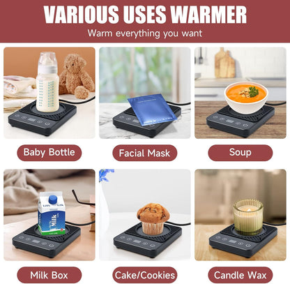Mug Warmer - Electric Coffee Mug Warmer with Timer,Coffee Cup Warmer for Desk Auto Shut Off,Smart 6-Temperature Control, Coffee Accessories for Coffee Lovers, White | Coffee Cup Warmer for Desk Auto Shut Off,Smart 6-Temperature Control, Coffee