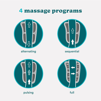 HoMedics Modulair Compression Calf Wrap Massager – Overlapped Compression Therapy with 4 Programs, Adjustable Intensity, Heat Settings, (Battery Sold Separately)