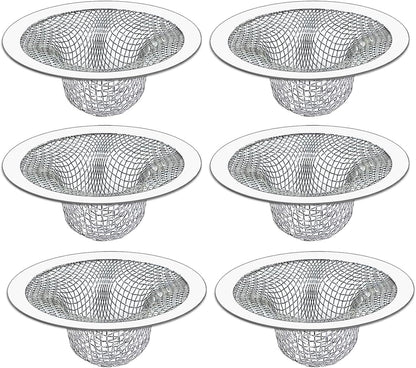 Seatery 2PCS Tub Drain Hair Catcher - 2.75 inch Shower Drain Mesh Strainer, Stainless Steel Shower Bathtub Drain Cover, Bathroom Sink Strainer Filter Basket for Bathroom Sink, Wash Basin Floor Drain