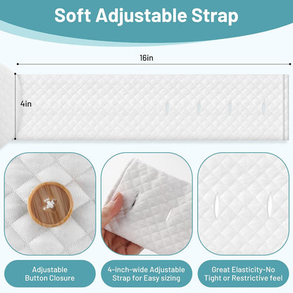 Knee Pillow for Side Sleepers – Memory Foam & Adjustable Strap | Hip & Spine Support, Cooling Cover, Machine Washable, Non-Slip Strap for Pain Relief, Post-Surgery, Travel & Leg Pillow.