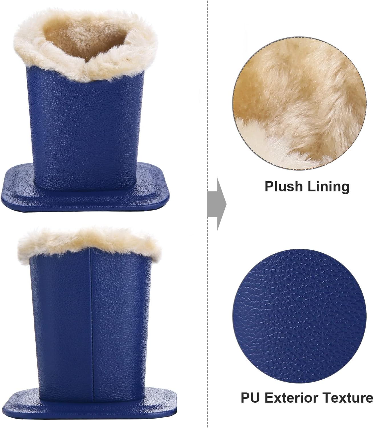 Plush Lined Eyeglasses Holder,Glasses Storage Organizer for Desk, Nightstand, Office,Eyewear Display Case,2 Packs