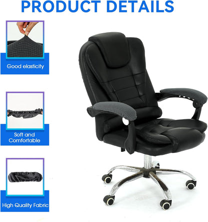 Vin Beauty Office Chair Armrest Covers, 2Pcs Office Removable Arm Rest Covering, Elastic Chair Armrest Covers, Office Seat Hand Rest Protector, Arm Covers Protectors for Office Chair(Black)