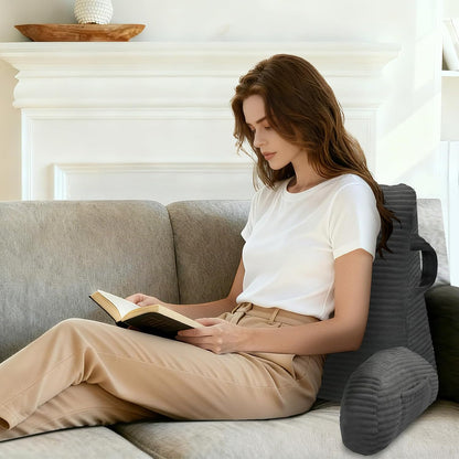 Reading Pillow for Sitting in Bed Adult, Memory Foam, Pockets