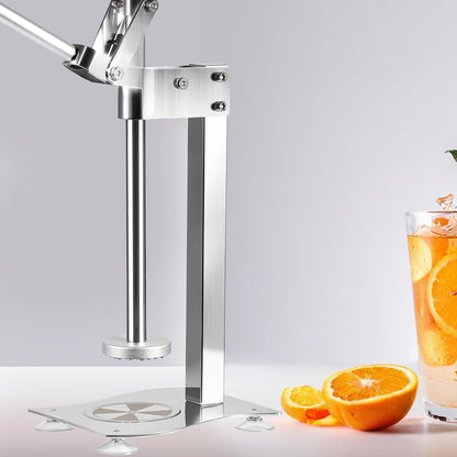 Stainless Steel Manual Lemon Squeezer Press, Heavy Duty Nut & Lemon Smasher Machine, Orange Citrus Fruit Juicer Crusher with Labor-Saving Handle & Suction Cups for Fruit Nut