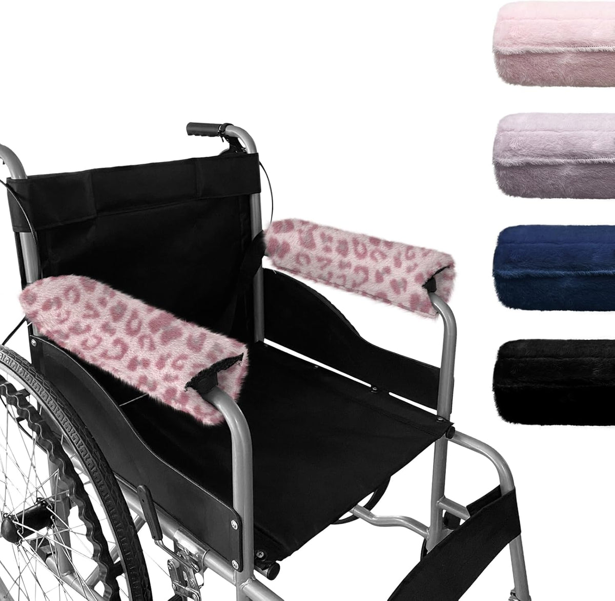 SPRING SEAON Wheelchair Armrest Pads Covers Fuzzy Desk Chair Arm Pads Soft