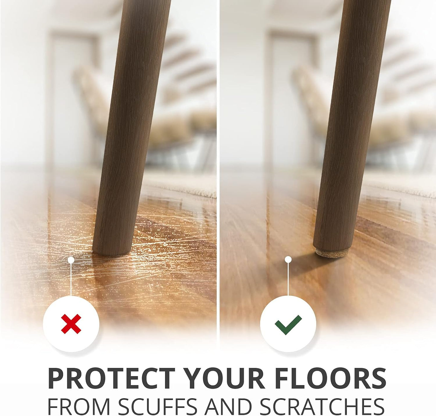 Felt Furniture Pads X-PROTECTOR 235 PCS Premium Furniture Pads - Felt Pads Furniture Feet Best Wood Floor Protectors - Protect Your Hardwood & Laminate Flooring! | Furniture Feet Best Wood Floor Protectors - Protect Your Hardwood & Laminate Flooring!
