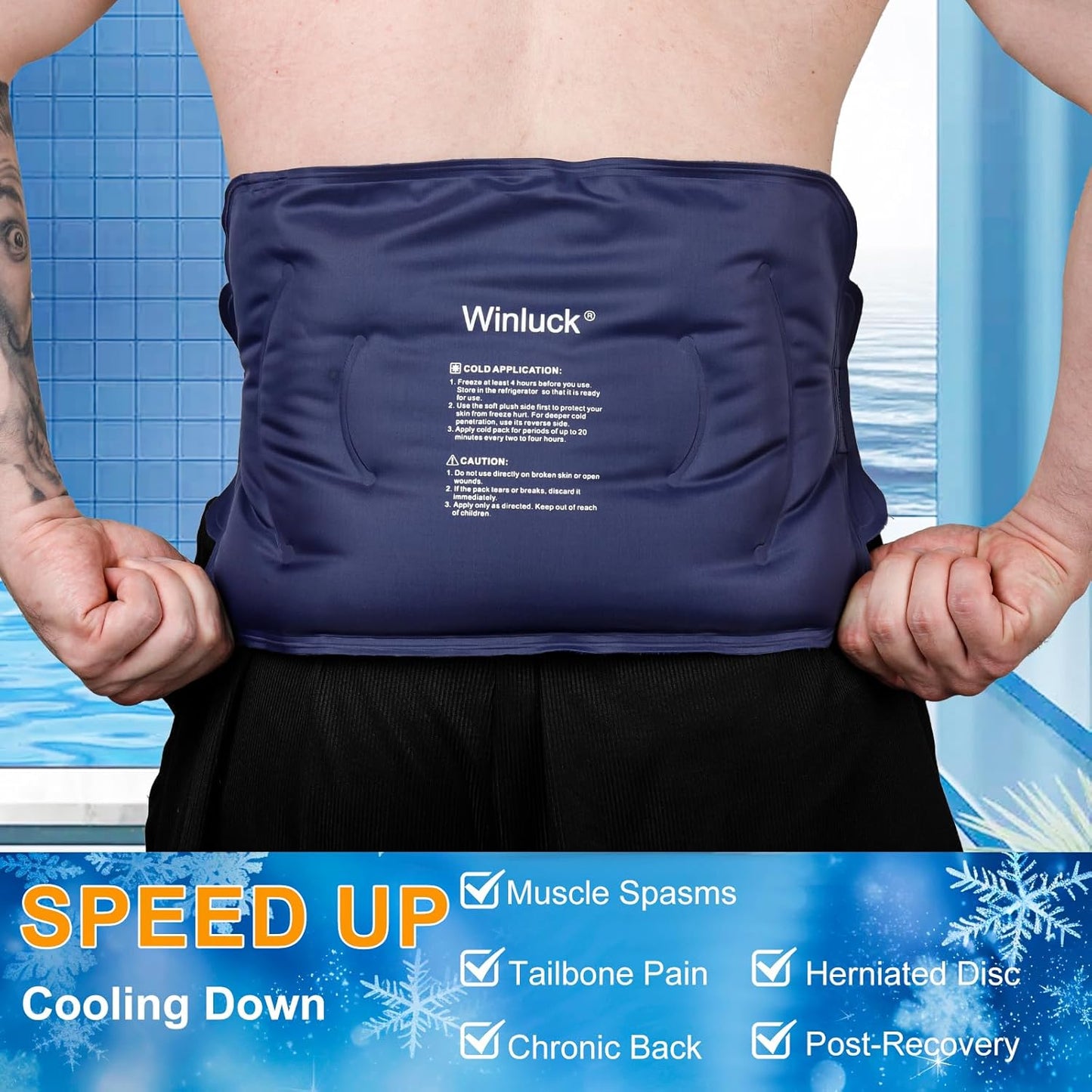Gel Ice Cold Packs - (2-Piece Set) Soft Reusable Cold/Hot Compress, Provides Alleviate Joint and Muscle Pain. Flexible Therapy from Injuries - Shoulder, Back, Knee, Neck, Ankle & More.
