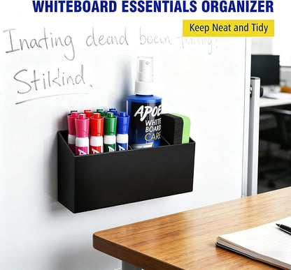 Magnetic Marker Holder for Whiteboard, Fridge, Teacher Must Have | Acrylic Magnet Dry Erase Pen Holder for Refrigeator, Anti-slip Pencil Holder for Classroom, Locker Organizer Accessories