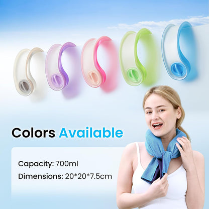 samply Reusable Ice Packs for Neck, Neck Ice Pack Wrap, Dove Gray