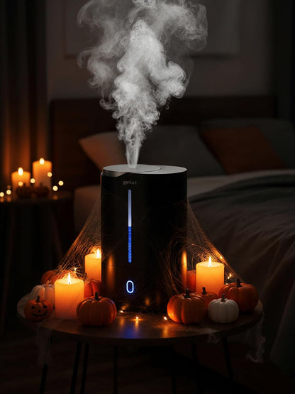 GENIANI Cool Mist Air Humidifiers for Bedroom, Plants, and Large Rooms - Quiet Humidifiers for Baby Room with Auto Shut Off & Night Light (3.9L, White)