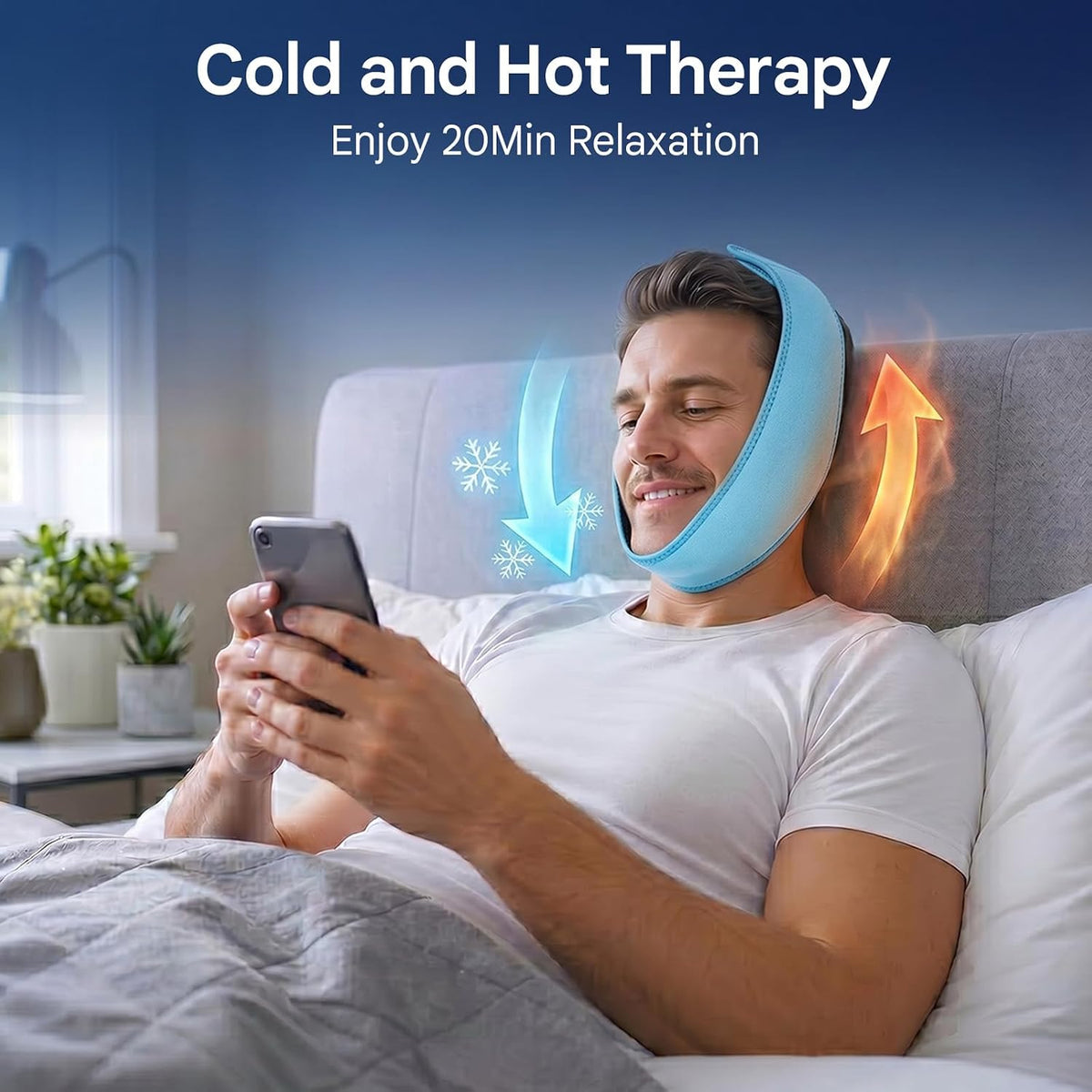 Comfytemp Wisdom Teeth Ice Pack Head Wrap, Gel Face Ice Pack for TMJ Relief