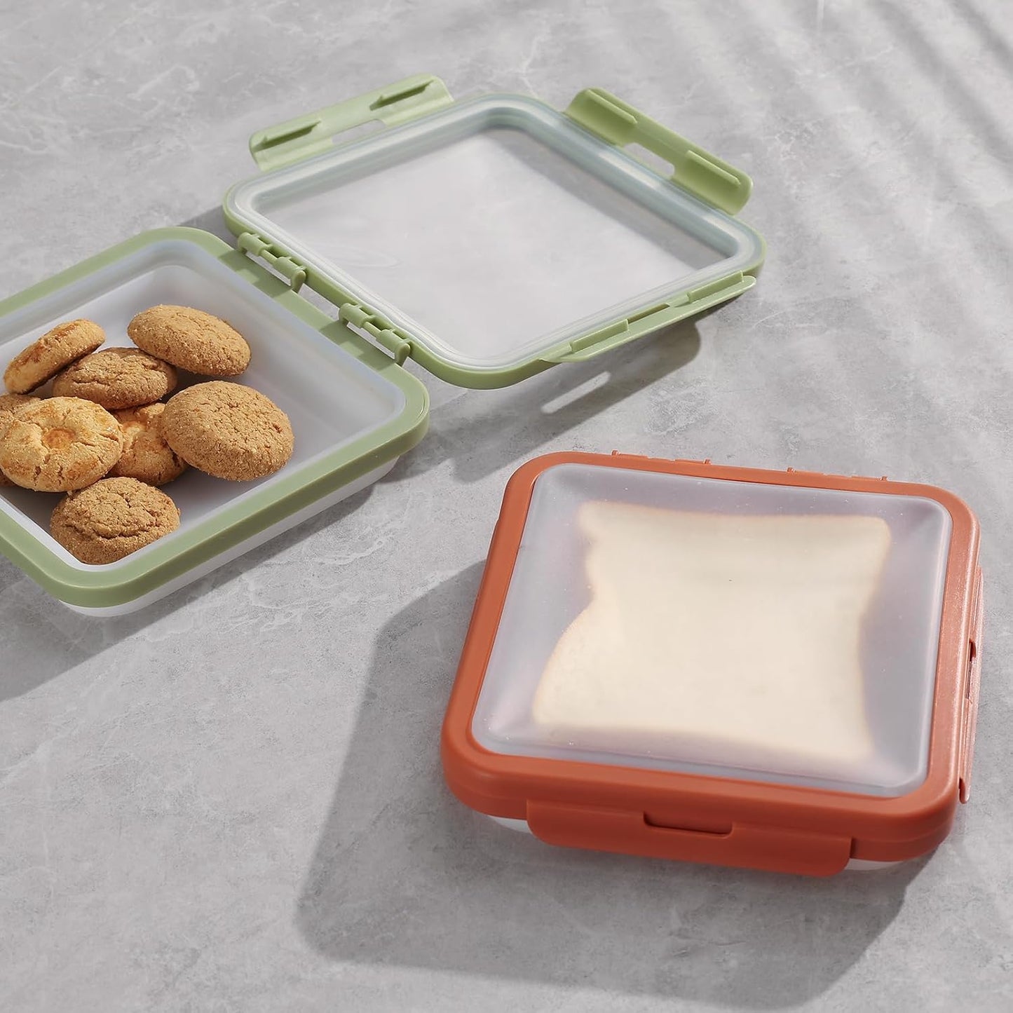 Reusable Silicone Food Storage Container with Lid Avocado Saver, Onion Keeper, Silicone Kitchen Organizers for Fridge