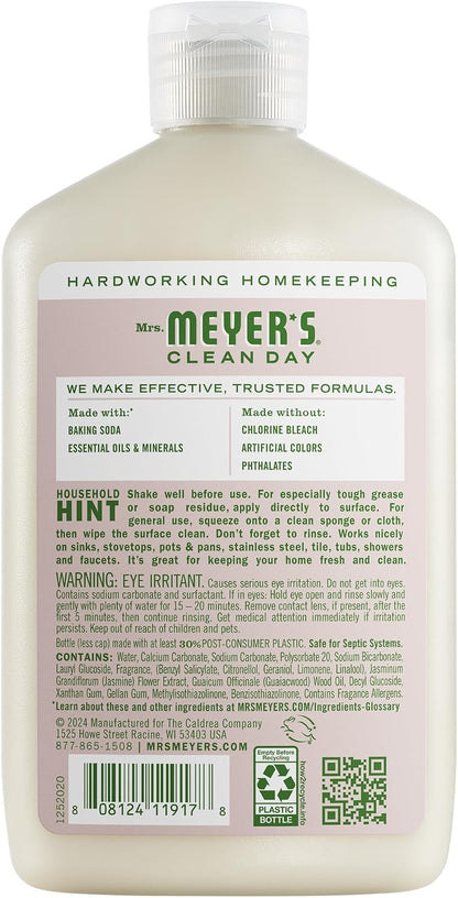 MRS. MEYER'S CLEAN DAY Baking Soda Cream Cleaner, Apple Blossom, 16 fl oz | Freshens Kitchen, Removes Soap Scum and Grease, For Use on Sinks, Stovetops, Pots, & Pans