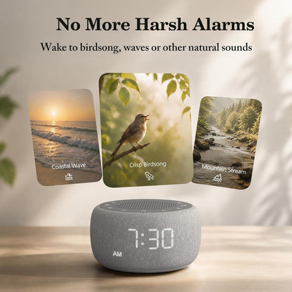Buffbee Pro 2nd Gen| Sound Machine, Alarm Clock with Bluetooth Speaker