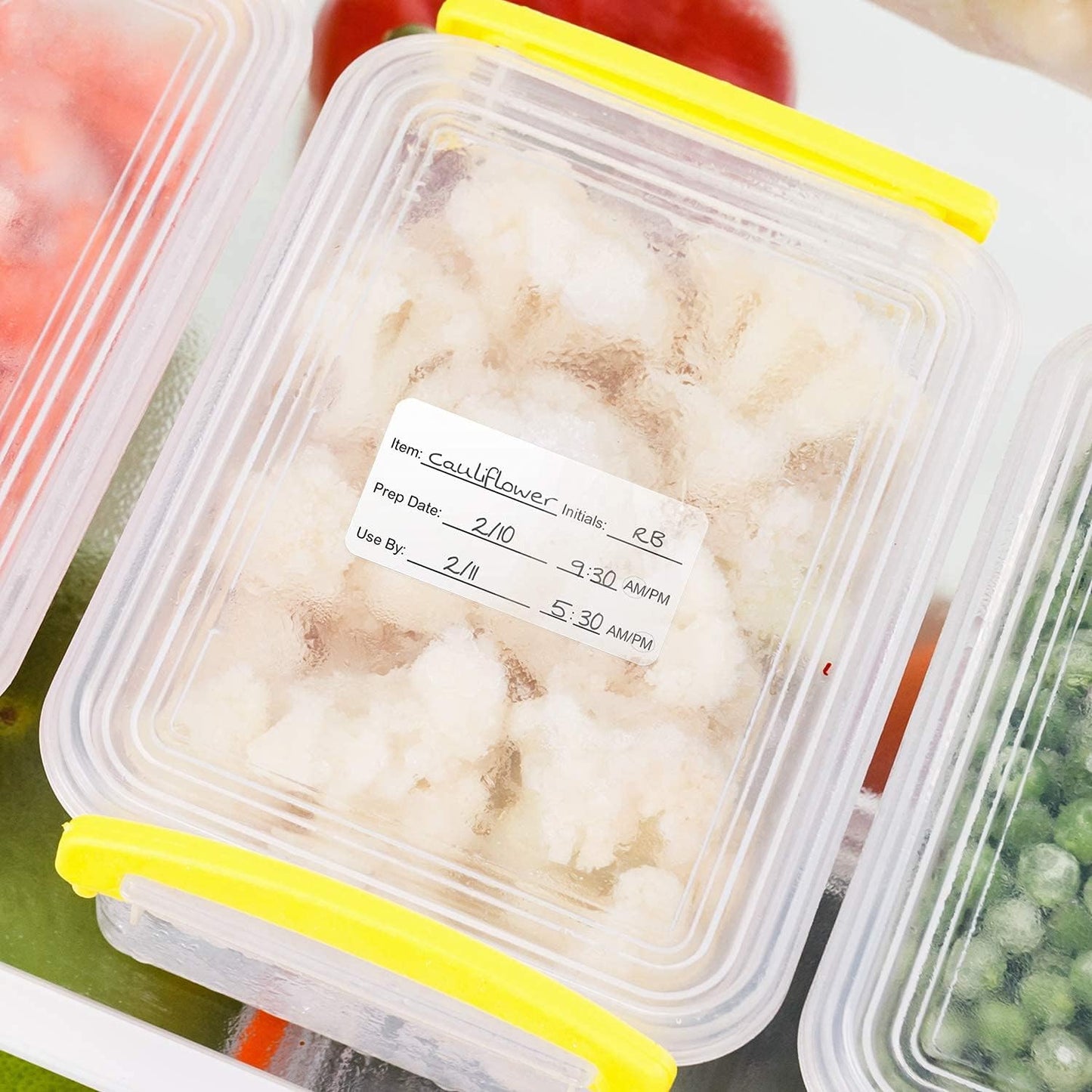 500 Dissolvable Food Prep Labels 1" x 2" Restaurant Quality Food Stickers/Meal Prep Leftovers Containers Organization/Made in The USA