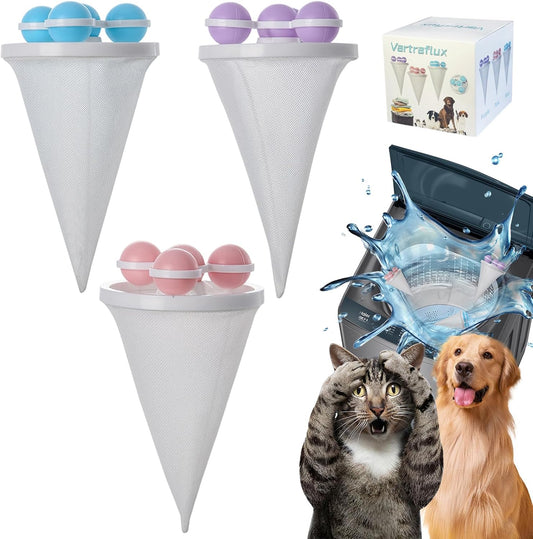 Washing Machine Lint Catcher，Floating Hair Filter for Washing Machines (Blue+Purple+Pink (Mixed Color 3-Pack)), 3.62inch*6.69inch,Top-Load Washers Only