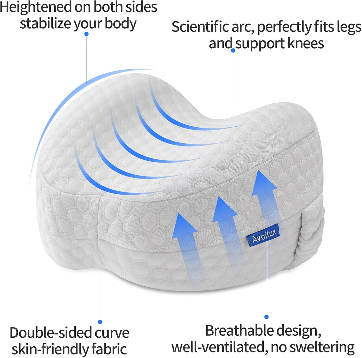 Side Sleeper Heart-Shaped Knee Pillow, Memory Foam Leg Positioning Pillow, Ergonomic Design, Perfect for Side Sleepers and Pregnant Women, Relieve Body Aches and Pains (Gray)