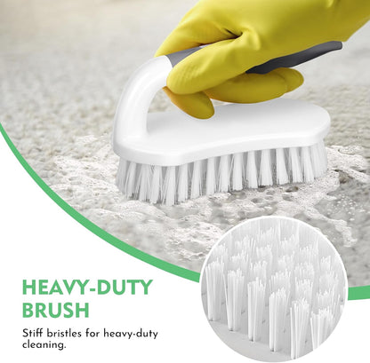 SetSail Scrub Brush, Heavy-Duty Scrub Brushes for Cleaning with Stiff Bristles Cleaning Brush for Shower, Bathroom, Carpet, Kitchen and Bathtub Scrubber - 2 Pack | Durable Bristles Ergonomic Non-Slip Tpr Grip. U-Style Hanging Loop for Storage. Use for