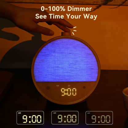 Vivilumens Sunrise Alarm Clock for Bedroom, White Noise Sound Machine