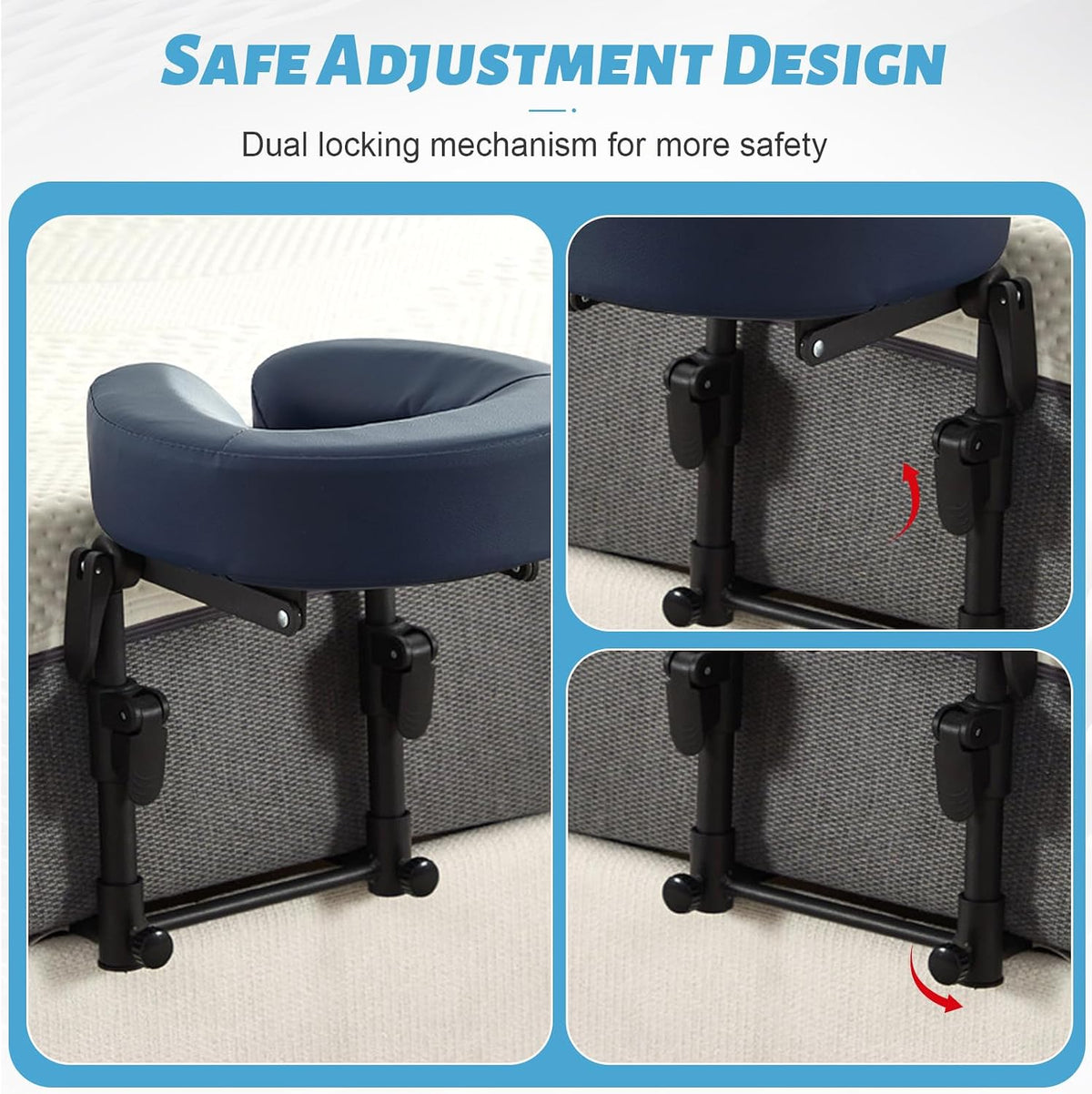 Massage Headrest for Bed, Head Holder & Face Cradle with Face Down Pillow