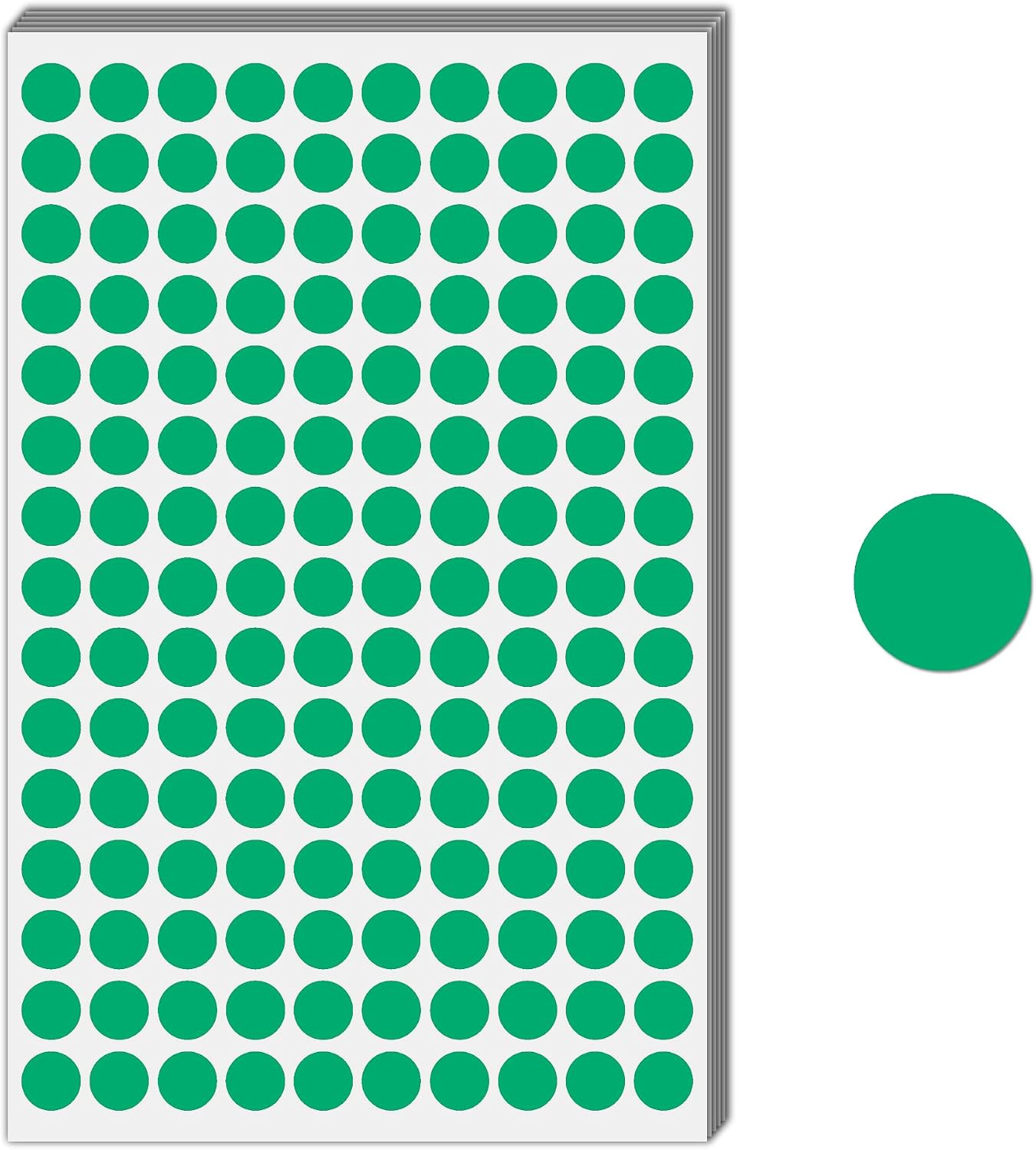 3000 Pieces, 1/2" - Colored Dot Stickers, Round Labels - 6 Colors
