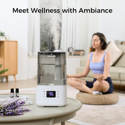 BOXING 4.5L Warm&Cool Mist Humidifier, Humidistat, Auto Mode, Remote,Timer