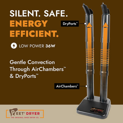 PEET, Original Dryer, Electric Shoe Dryer, Work Boots, Outdoor Gear, Athletic Gear, Silent,Energy-Efficient, Made in USA