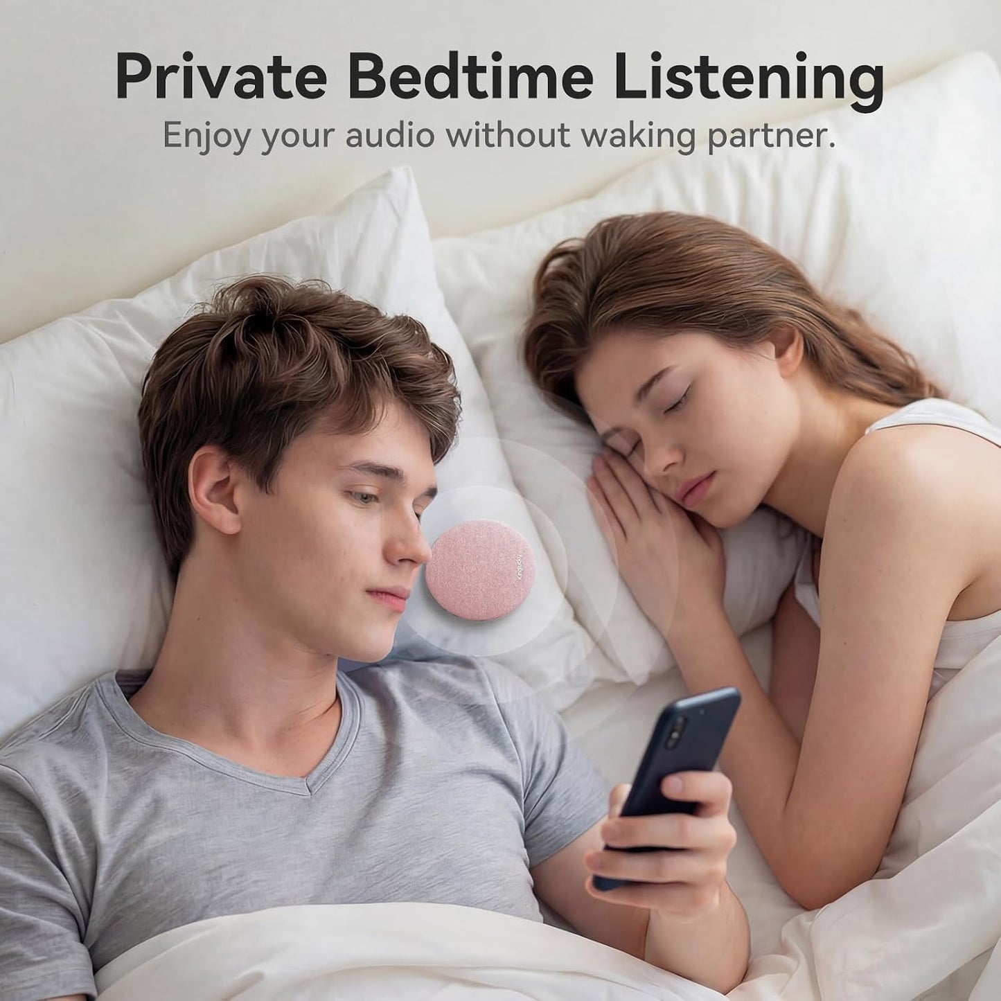 Kinglucky X50 Pillow Speaker for Sleeping, Built-in White Noise Sound Machine Pink Noise for Sleeping, Auto-Off Timer Portable Bluetooth Speaker Under Pillow Rechargeable for Side Sleeper, Blue