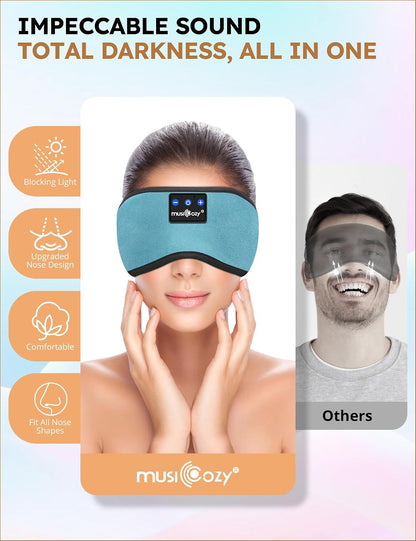 MUSICOZY Sleep Headphones Bluetooth 5.4 Sleep Mask with HD Sound