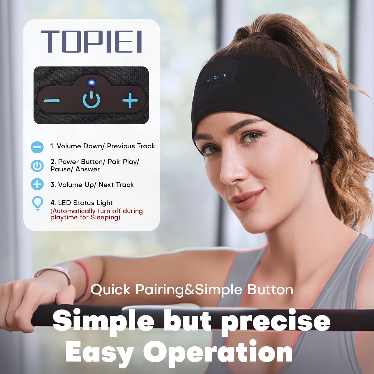 Sleep Headphones Bluetooth Headband for Side Sleeper 2-Pack, 17H Playtime, Wireless Headband Headphones with HD Stereo Speakers for Workout,Running,Yoga, Ideal Gifts for Men, Women, Teens