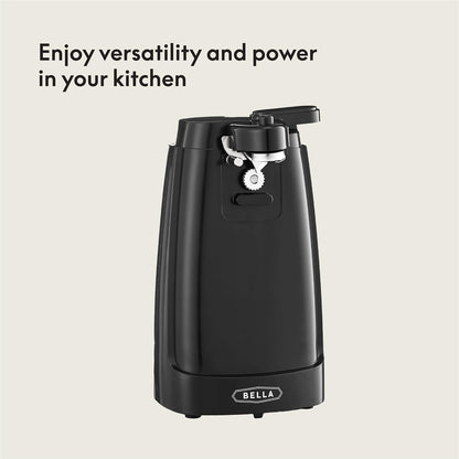 bella Electric Can Opener and Knife Sharpener, Black