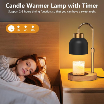 Candle Warmer Lamp with Timer Dimmer, Height & Brightness Adjustable