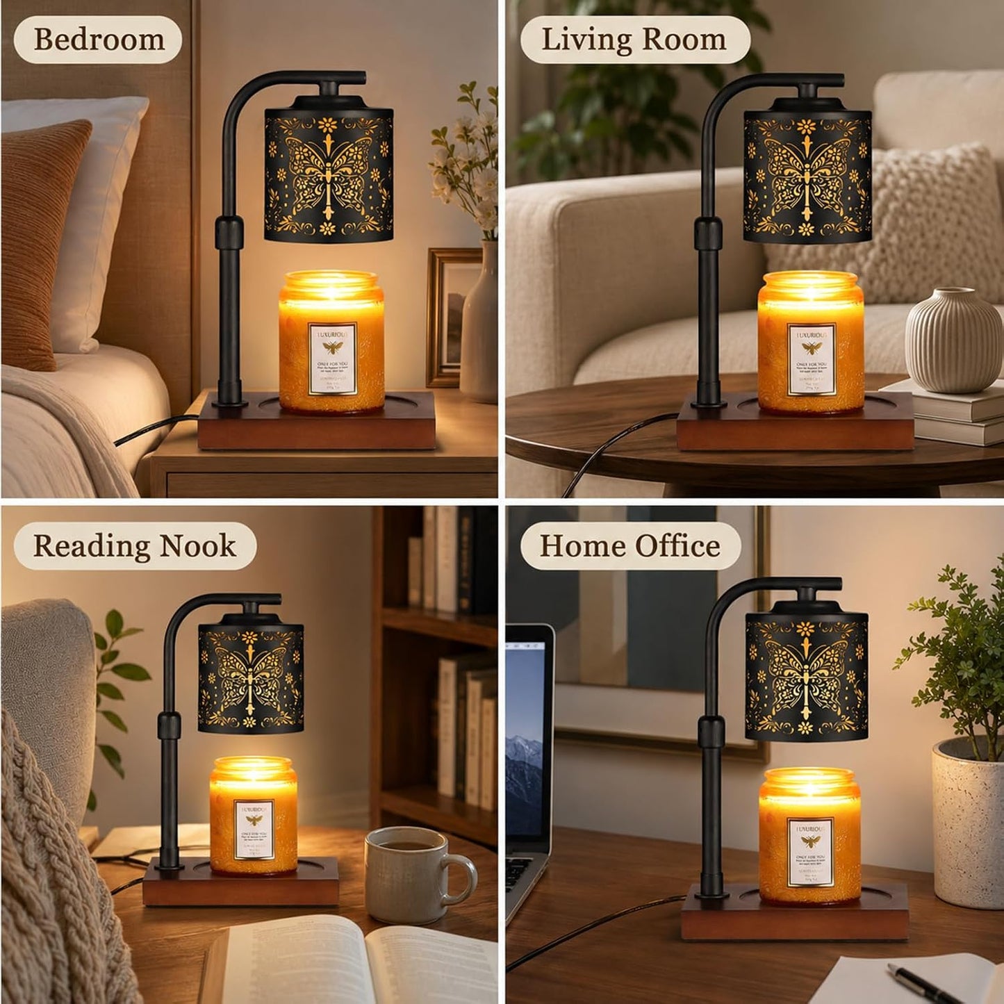 Candle Warmer Lamp Adjustable Height Dimmable for Jar Candles Hummingbird