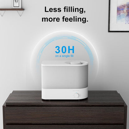 MEGAWISE 3.5L Cool Mist Humidifier – Ultra-Quiet Ultrasonic Vaporizer with Top-Fill Design, Essential Oil Diffuser, 7-Color Night Light & Auto Shut-Off