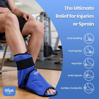 Hilph Foot Ankle Ice Pack Wrap for Injuries, Ice Boot for Surgery Recovery