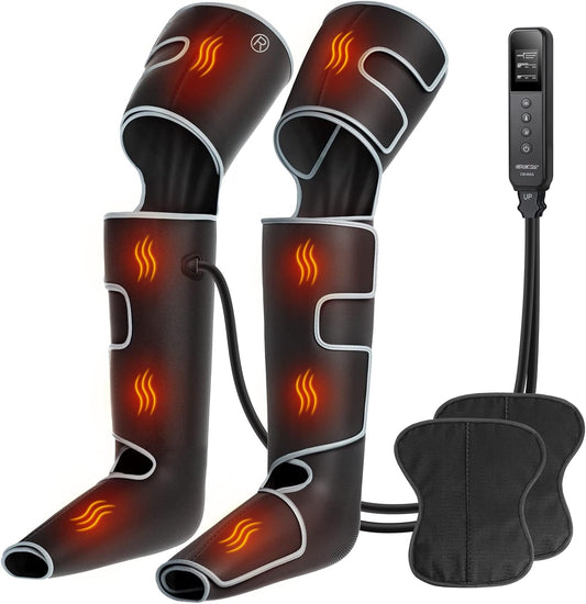 CINCOM Leg Massager with Heat and Compression FSA - HSA, Sliver