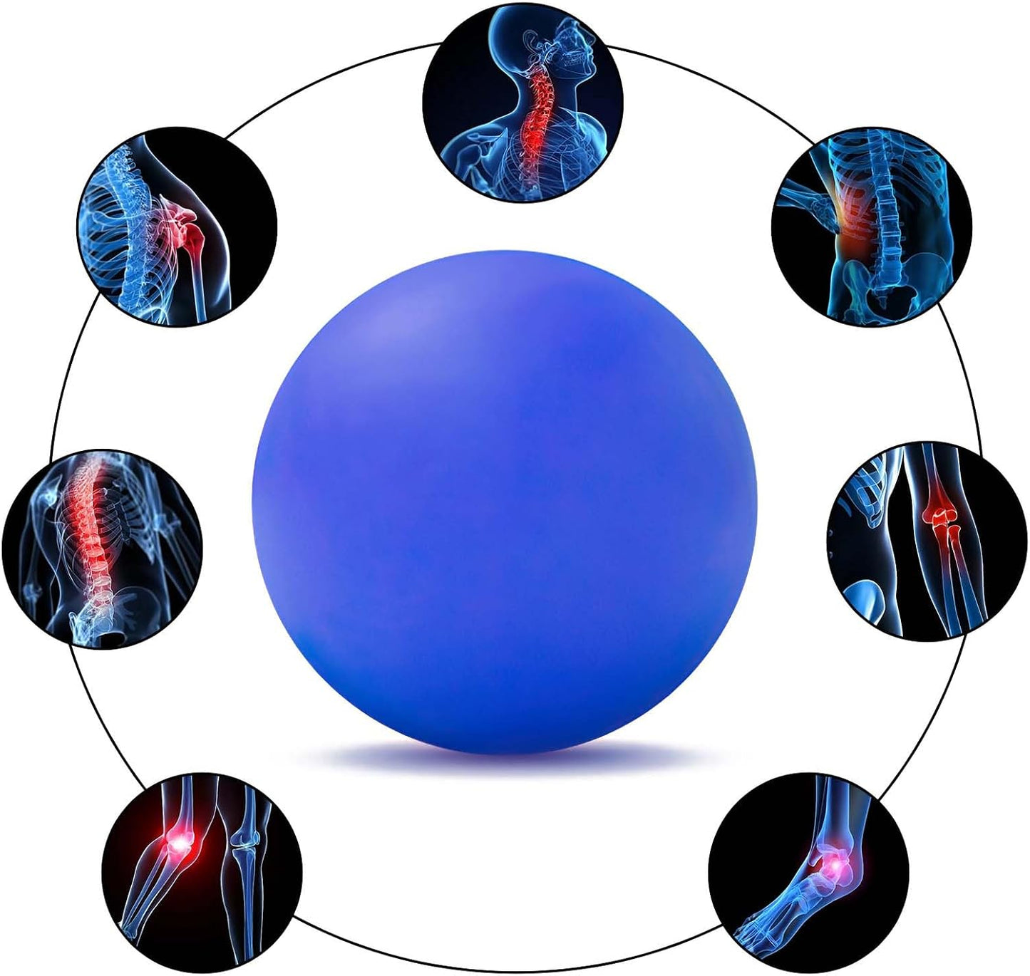 WOVTE Massage Lacrosse Ball Therapy for Sore Muscles Myofascial Release | Shoulders, Neck, Back, Foot, Body, Deep Tissue, Trigger Point, Muscle Knots, Yoga