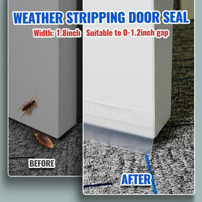 Weather Stripping Door Seal - Draft Stopper for Windows Doors, 33Ft | Seals Gaps up to 1.2in, Stops Heat Cold Escaping, Boosts HVAC, Blocks Wind Dust Insects, Strong Adhesive, Easy Trim Install
