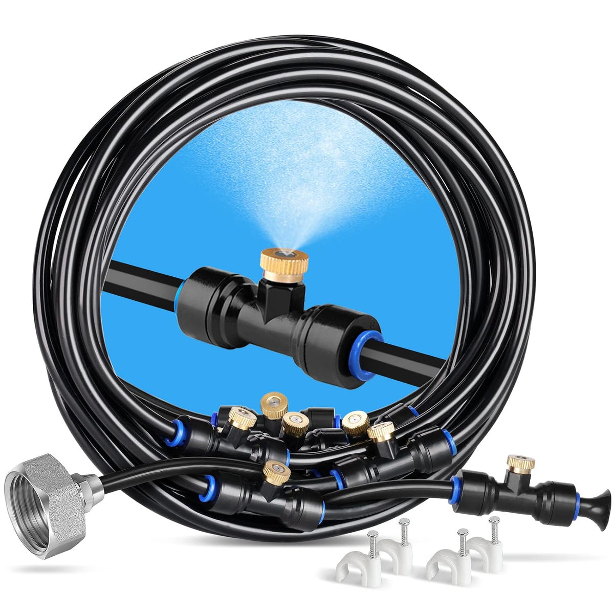 homenote Misting Cooling System, 75FT(23M) Pre-Assembled Mister Kit